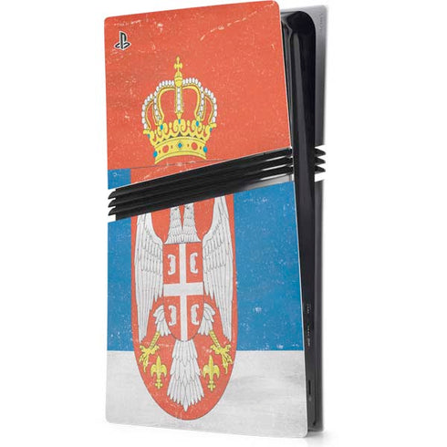 Serbia Flag Distressed PlayStation PS5 Skins